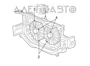 Диффузор кожух радиатора в сборе Jeep Compass 11-16 2.0 2.4 новый неоригинал