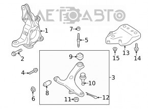 Цапфа передняя правая Subaru Forester 19- SK