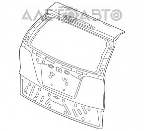 Дверь багажника голая Honda CRV 15-16 рест