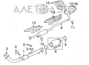 Насадка глушителя Honda Accord 13-17 2.4 хром, примята