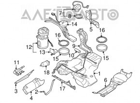 Кришка заливної горловини бензобака Audi A4 B8 08-16