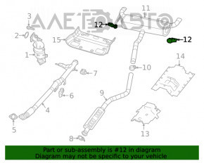 Кронштейн глушителя задний левый Jeep Cherokee KL 14-23