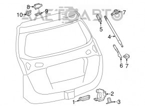 Амортизатор двери багажника правый Toyota Rav4 13-18 коррозия