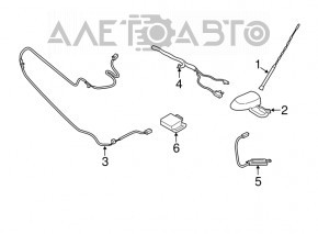 Антенна шток Ford Escape MK3 13- новый OEM оригинал