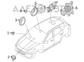 Динамік дверний задній лівий Ford Escape MK4 20 зламані напрямки, притиснутий, надлом корпусу