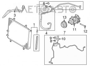 Трубка кондиционера компрессор-печка Toyota Camry v55 15-17 3.5 usa