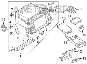 Радіо магнітфон монітор програвач Mazda 6 13-15 usa