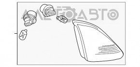 Фонарь внутренний крышка багажника правый Lexus RX300 98-03 дорест сша тонирован царапины