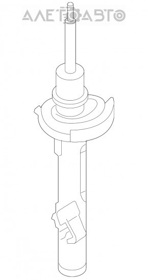 Стійка амортизатора в зборі передня права Mazda3 2.3 03-08
