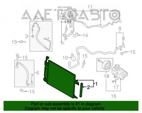 Радиатор кондиционера конденсер Mazda6 09-13 2.5 неоригинал замятые соты