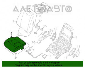 Пасажирське сидіння Nissan Leaf 13-17 без airbag, механічні, підігрів, ганчірка черн