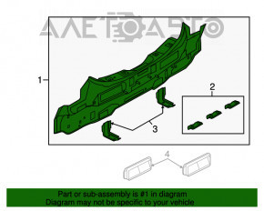 Задняя панель Nissan Leaf 13-17, примятость, ржавчина