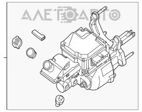Главный тормозной цилиндр с ваккумным усилителем в сборе Nissan Leaf 13-17 пробит корпус