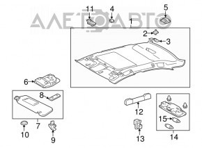 Ручка потолка задняя левая Lexus RX350 RX450h 10-15 серая