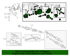 Задний дифференциал редуктор Lexus RX350 10-15 93к