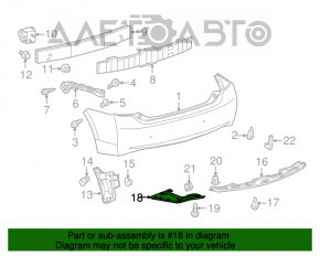 Губа заднього бампера лев Toyota Prius 30 10-15