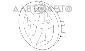 Эмблема значок Toyota переднего бампера Toyota Prius V 12-17 слом направляйка, песок