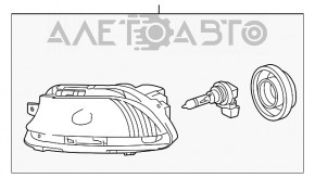 Противотуманная фара птф правая Lexus LS460 LS600h 07-09 дорест,трещины,под полировку