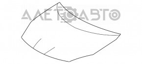 Капот голый Toyota Prius 30 10-15 серебро 1F7