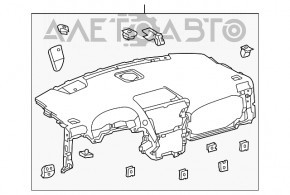 Торпедо передня панель без AIRBAG Lexus RX350 RX450h 10-15 черн, подряпини