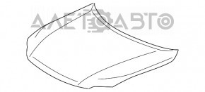 Капот голый Lexus RX350 RX450h 10-15 белый 077, тычка