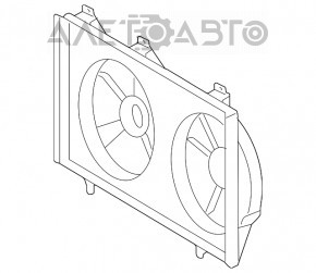 Диффузор кожух радиатора в сборе Toyota Camry v55 15-17 2.5 usa новый неоригинал