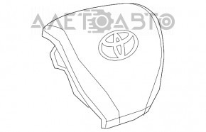 Подушка безопасности airbag в руль водительская Toyota Camry v55 15-17 usa стрельнувшая, приплавленые фишки, полез хром