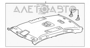 Обшивка стелі Toyota Camry v55 15-17 usa без люка сірий