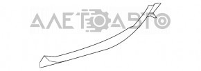 Накладка порога внутренняя задняя левая Toyota Camry v50 12-14 usa серая, царапины