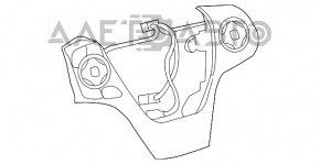 Кнопки управления на руле Toyota Camry v55 15-17 usa LE, слом направ
