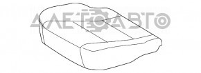 Водительское сидение Toyota Camry v55 15-17 usa без airbag, LE, электро, трапка серое, грязное