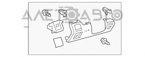 Накладка колени водителя с подстаканником Lexus RX350 RX450 10-15 беж, царапины, побелел пластик, отсутствует накладка панели кнопок