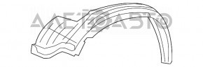 Подкрылок передний правый задняя часть Toyota Sequoia 08-16 надрывы креп