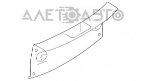 Накладка проема багажника Nissan Leaf 13-17 серая, слом креп, потерта