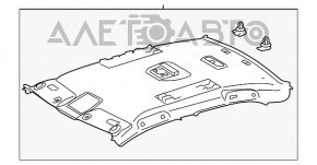 Обшивка потолка Toyota Camry v50 12-14 usa без люка беж, под химчистку, надрыв