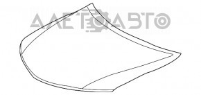 Капот голый Toyota Camry v50 12-14 usa серебро 1F7, тычки