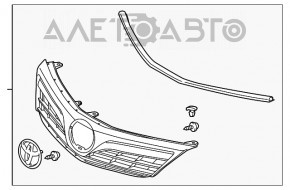 Решетка радиатора grill без эмблемы Toyota Camry v50 12-14 usa LE XLE, TAIWAN, песок