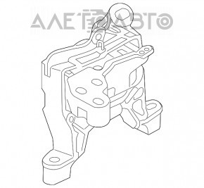 Подушка двигателя правая Mazda 6 13-17 2.5 акпп, порван сайлент