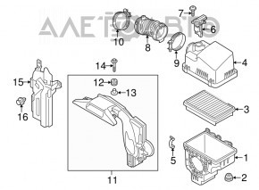 Корпус повітряного фільтра Mazda 6 13-21 2.5 нижня частина новий OEM оригінал