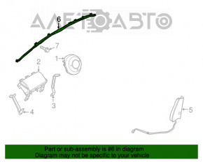 Подушка безпеки airbag бічна шторка ліва Mazda 6 13-17 стрільнула