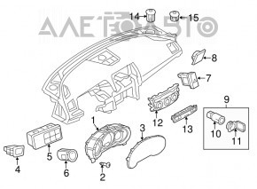 Щиток приладів Mazda 6 13-17 usa тип 4 під проекцію, подряпини
