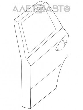 Дверь голая задняя левая Infiniti JX35 QX60 13- черный KH3