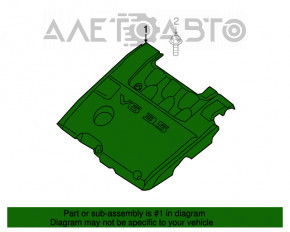 Накладка двигуна Infiniti JX35 QX60 13- відсутня емблема, потертості