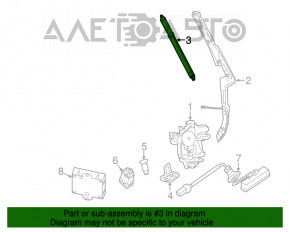 Амортизатор двері багажника правий Infiniti JX35 QX60 13-16 електро, зламане кріплення