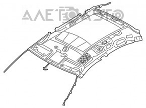 Обшивка потолка Nissan Altima 13-18 без люка, серый под химчистку