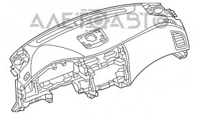 Торпедо передняя панель без AIRBAG Nissan Altima 13-18 черная, только верхняя часть, царапины