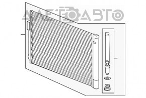 Радиатор кондиционера конденсер Chevrolet Volt 11-15 примят