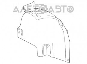 Подкрылок передний правый задняя часть Chevrolet Volt 11-15 надломаны крепления 7/10