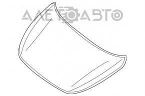 Капот голый Infiniti JX35 QX60 13- графит K50, внутрений дефект, вмятины по правому краю
