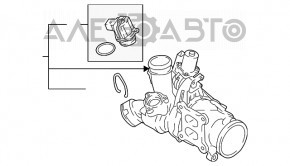 Турбина в сборе с коллектором и трубками охлаждения VW Passat b8 16-19 USA 1.8T, 2.0T 33к